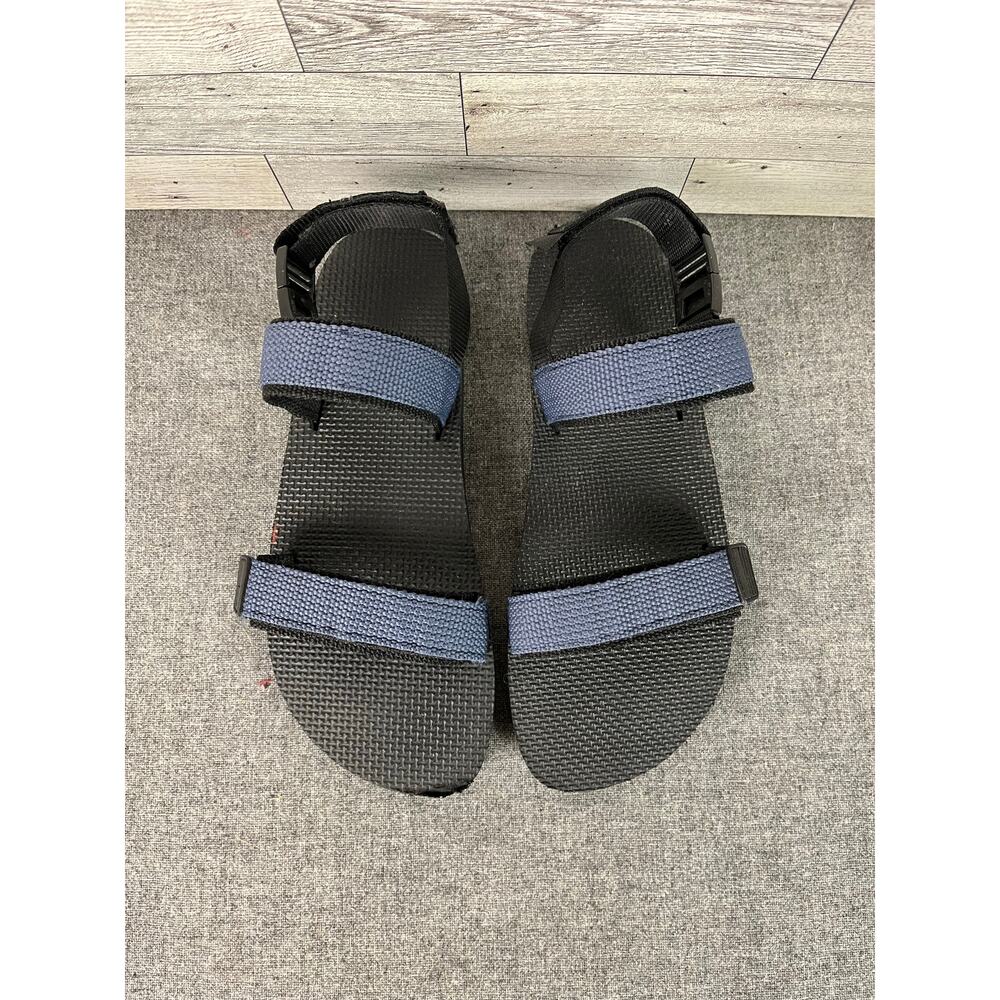 EDDIE BAUER Sport SANDALS Black Blue Straps Women 11 Men 9 Adjustable Hiking